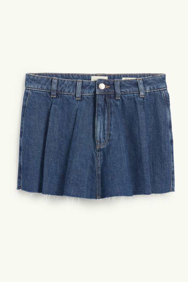 Donna - Gonna pantalone di jeans - jeans blu scuro