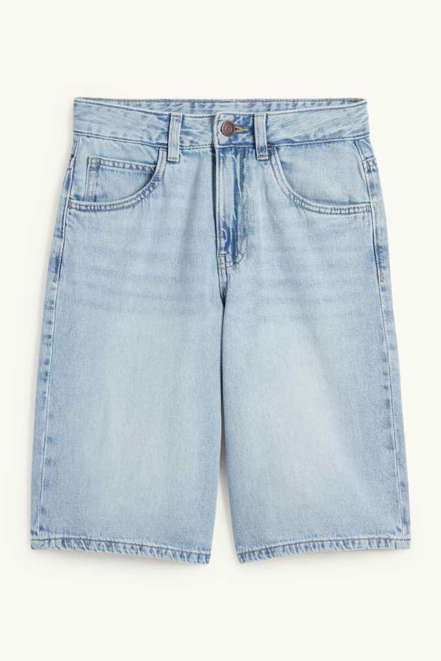 Enfants garçons - Bermuda en jean - jean bleu clair