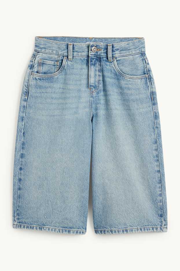 Kinderen: meisjes - Bermuda van spijkerstof - jeanslichtblauw