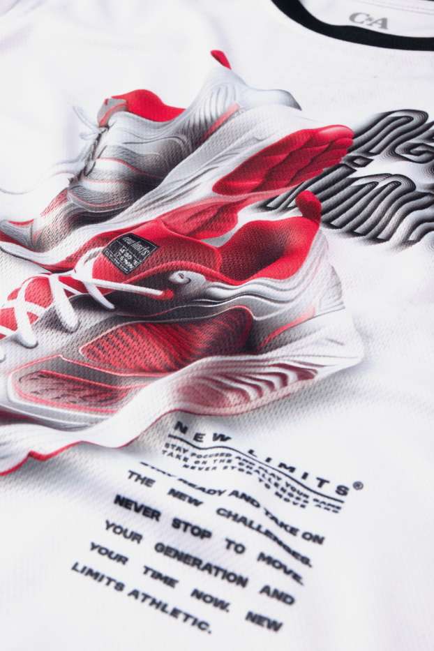 Kinder Jungen - Sneaker - Funktions-Shirt - weiss