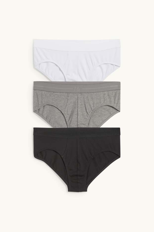Men - Multipack of 3 - briefs - dark gray