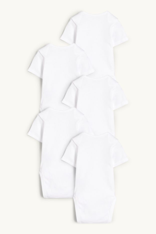 Unisex - Multipack 5er - Baby-Body - weiss