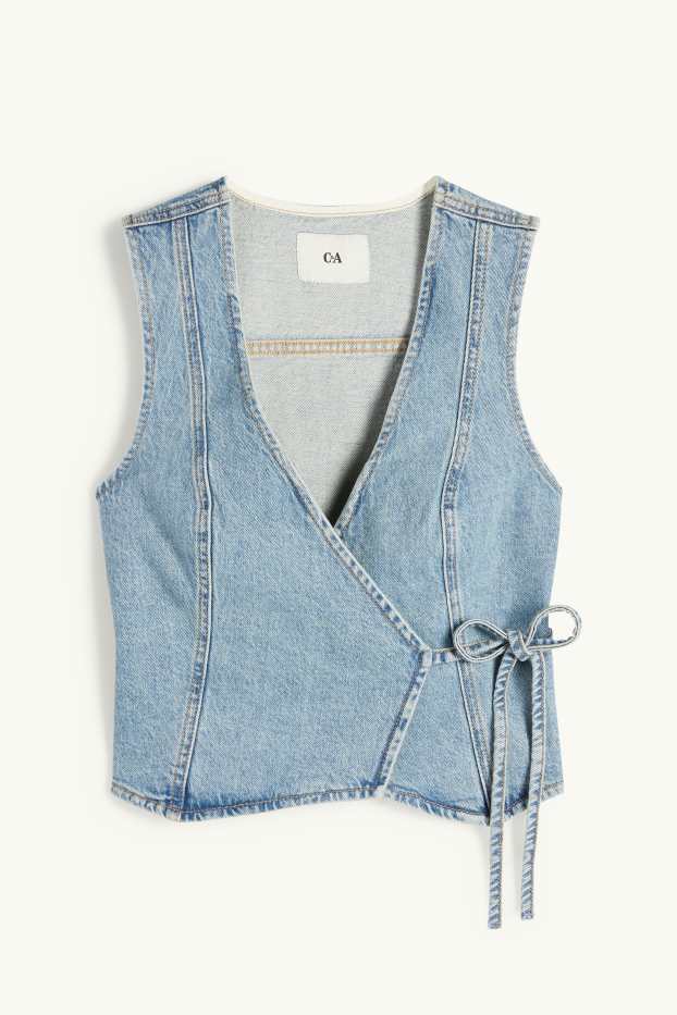 Femei - Vestă din denim - denim-albastru deschis