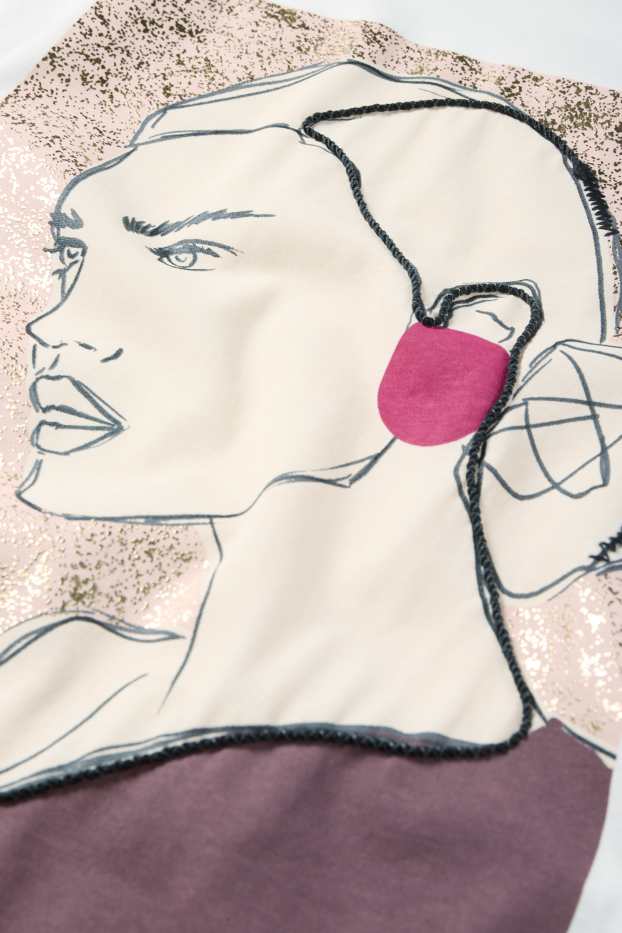 Damen - T-Shirt - Regular Fit - weiß