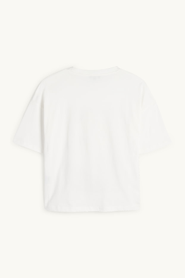 Damen - T-Shirt - Regular Fit - weiß