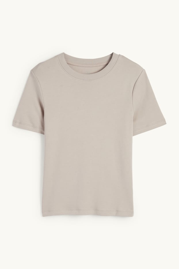 Damen - T-Shirt - Slim Fit - grau