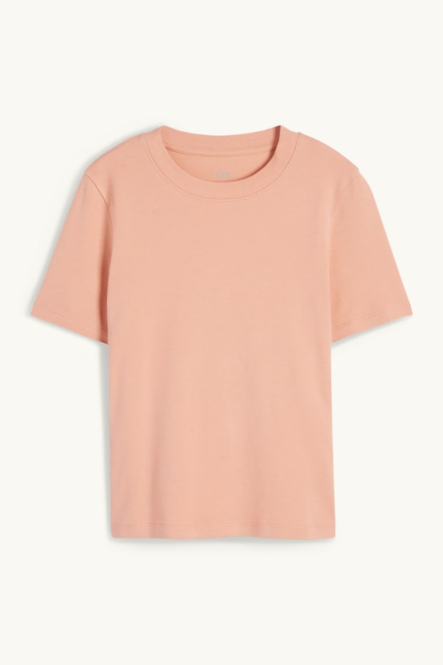 Damen - T-Shirt - Slim Fit - terracotta
