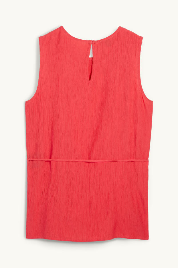 Femei - Bluză fără mâneci - roșu