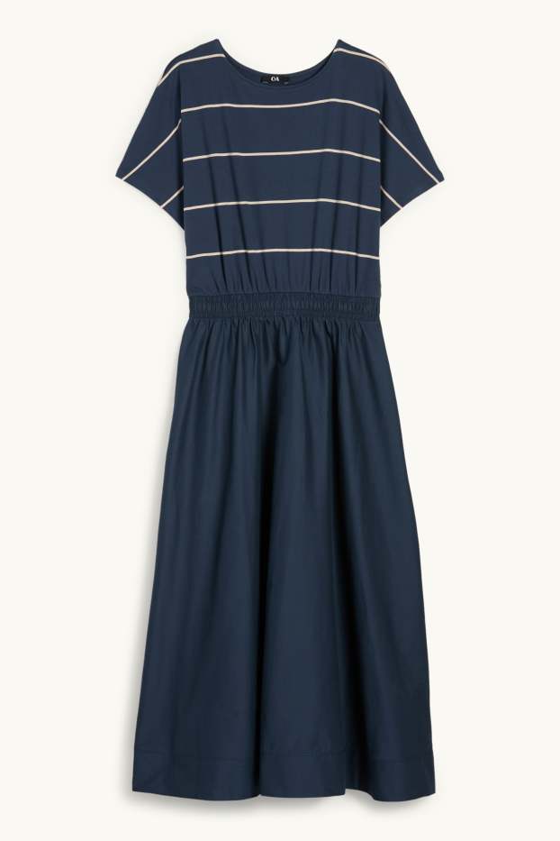 Damen - Fit & Flare Kleid - dunkelblau