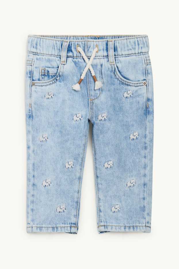Baby Boys - Elephant - baby jeans - denim-light blue