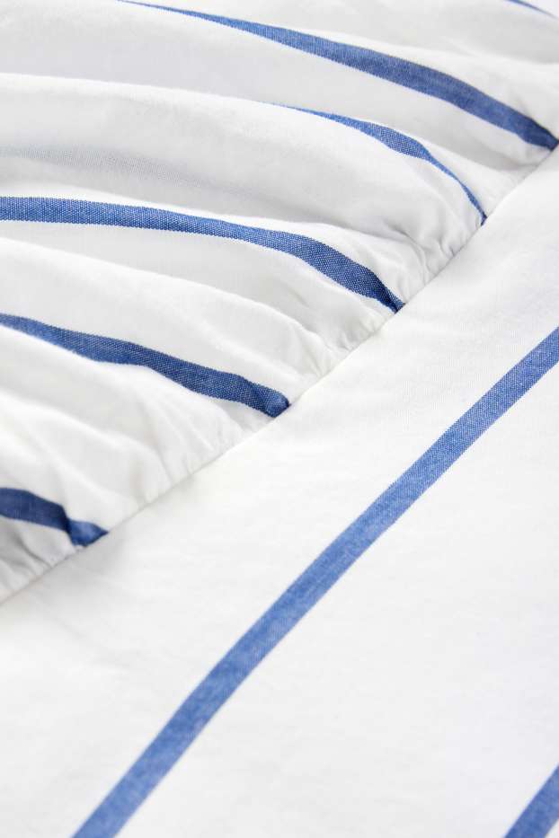 Damen - Bluse - gestreift - weiss