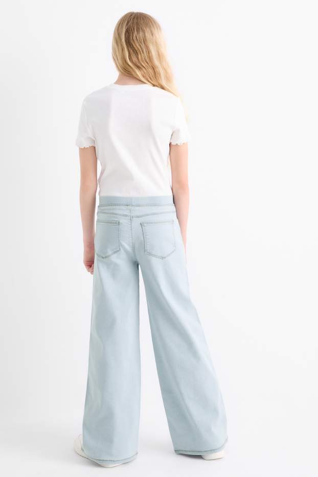 Children Girls - Wide leg jeans - denim-light blue
