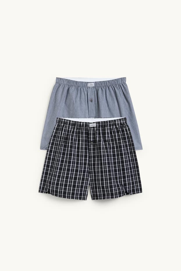 Home - Paquet de 2 - bòxers - teixits - negre/blanc
