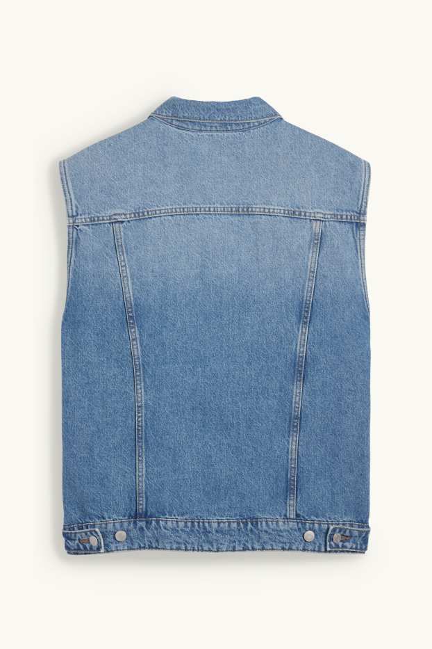 Herren - Jeans-Weste - jeansblau