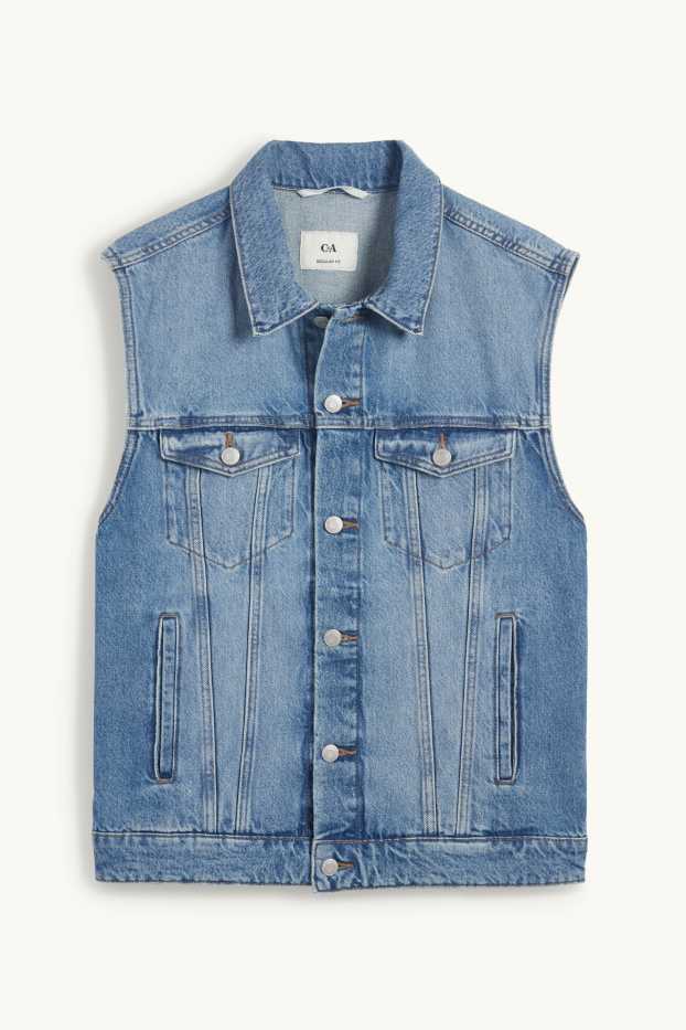 Herren - Jeans-Weste - jeansblau