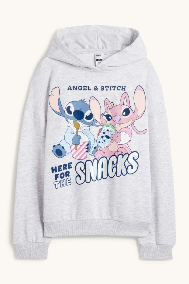 Children Girls - Lilo & Stitch - hoodie - light gray-melange