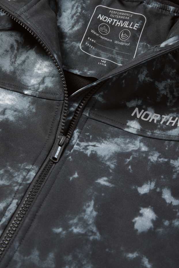 Nen - Jaqueta softshell amb caputxa - impermeable - estampada - antracita