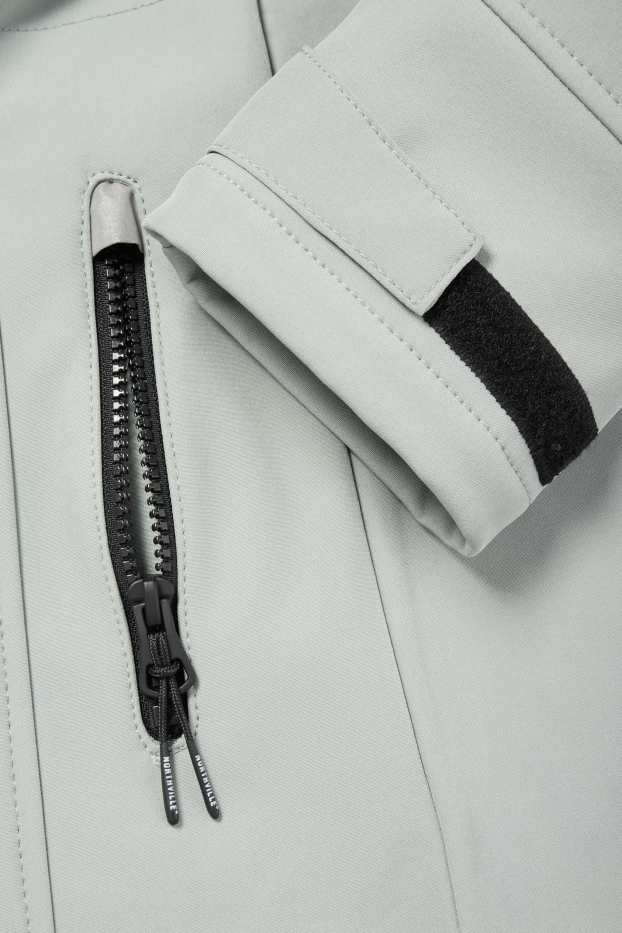 Bambine - Giacca softshell con cappuccio - impermeabile - grigio