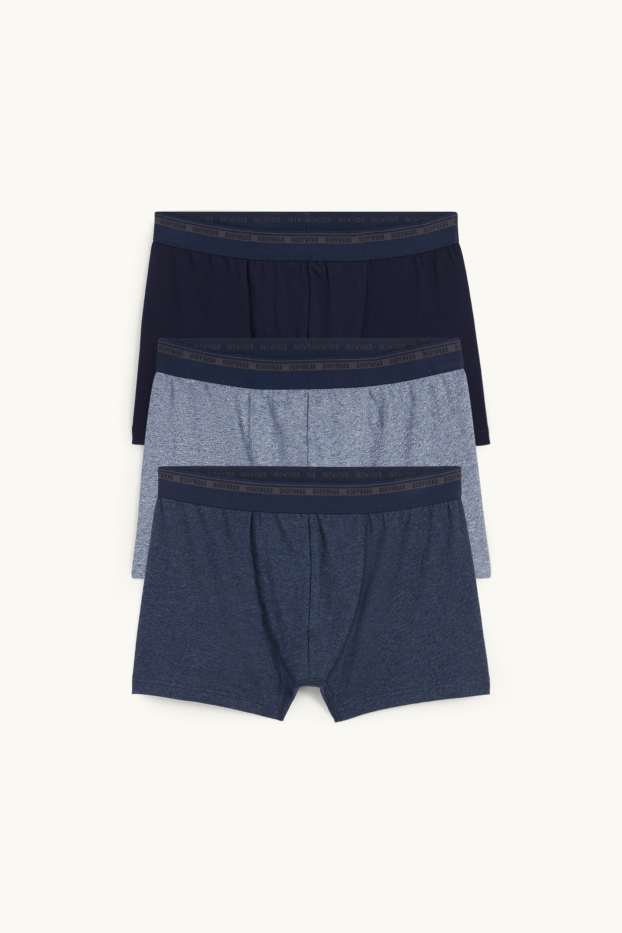 Herren - Multipack 3er - Trunks  - dunkelblau