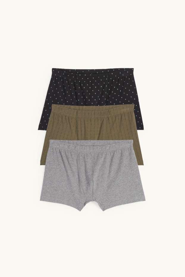 Herren - Multipack 3er - Trunks - grün / grau