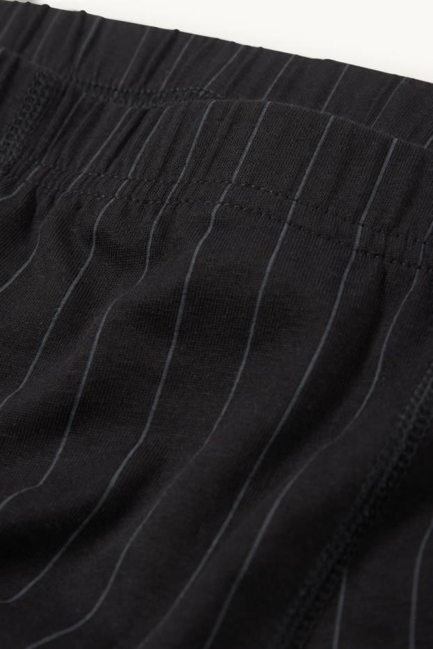 Herren - Multipack 3er - Trunks - gestreift - schwarz