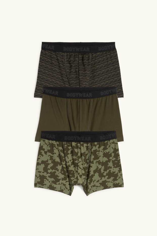 Hommes - Lot de 3 - boxers - kaki