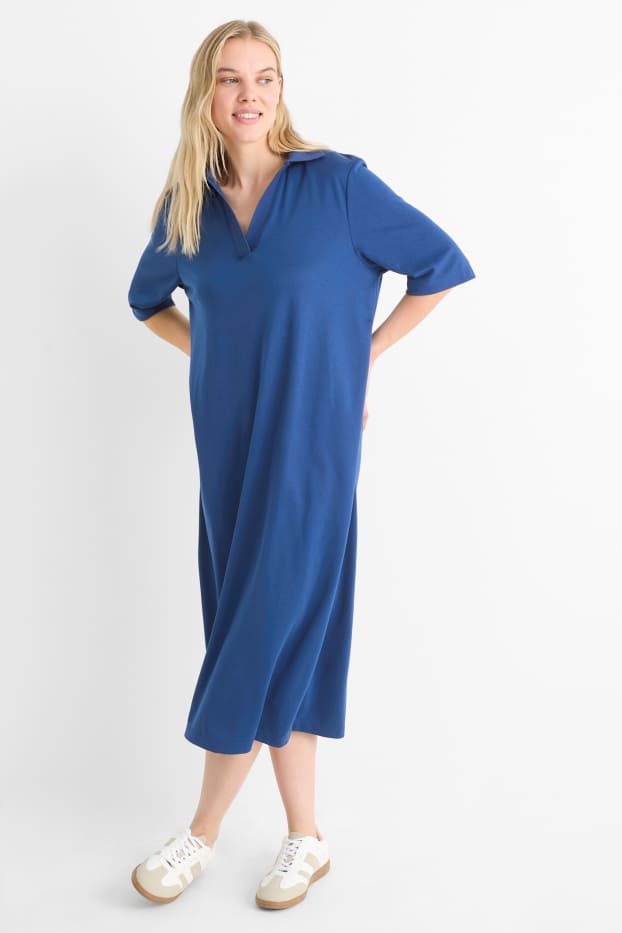 Femmes - Robe polo - bleu foncé