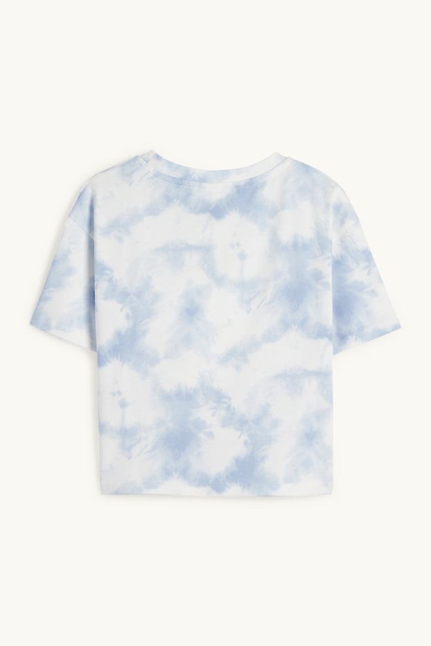 Kinder Mädchen - Cinnamoroll - Kurzarmshirt - gemustert - weiss / hellblau
