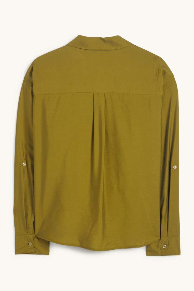 Damen - Bluse mit Knotendetail - grün