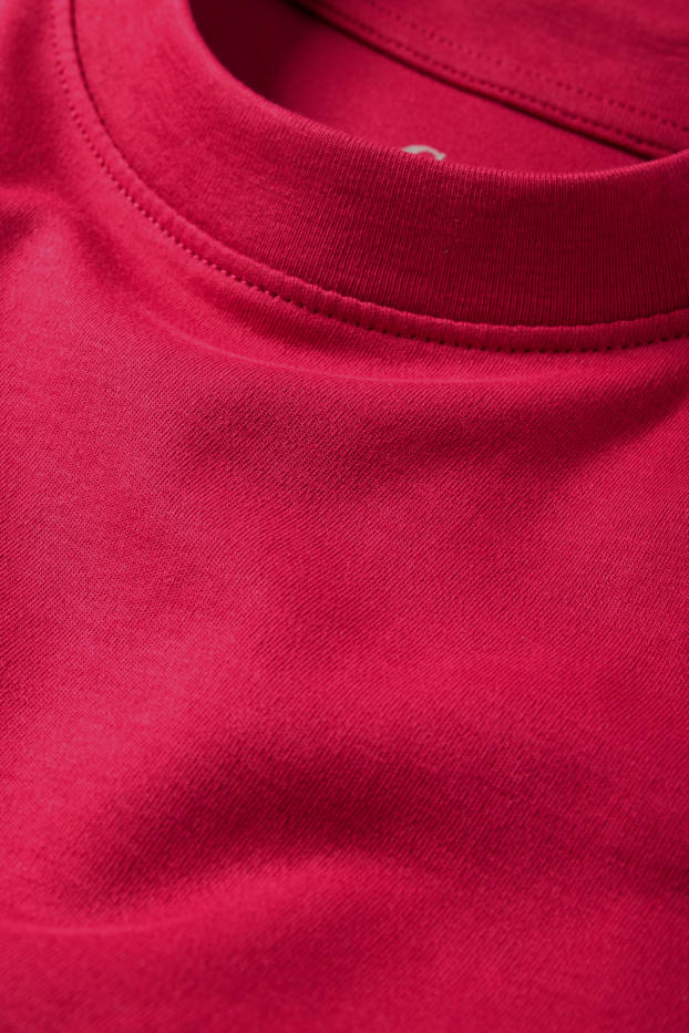 Damen - T-Shirt - Slim Fit - dunkelrot