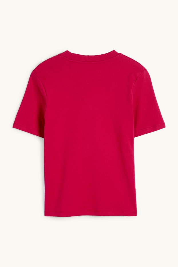 Damen - T-Shirt - Slim Fit - dunkelrot