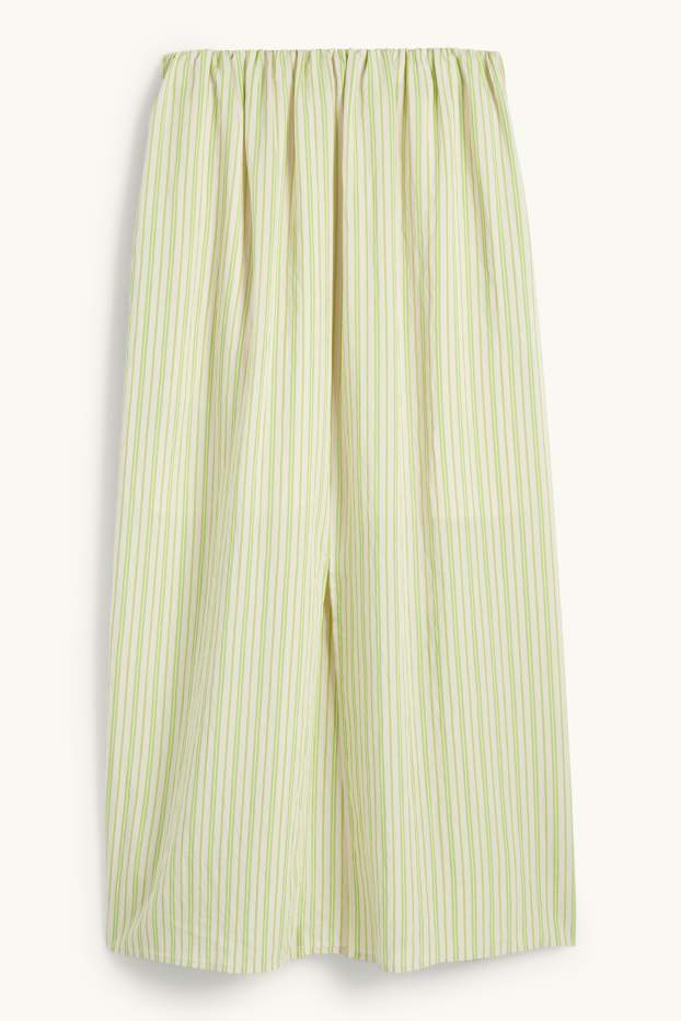 Donna - Gonna - a righe - verde chiaro