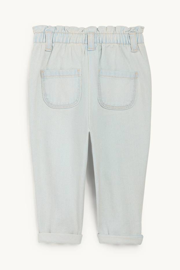 Baby Mädchen - Kirsche - Baby-Jeans - helljeansblau