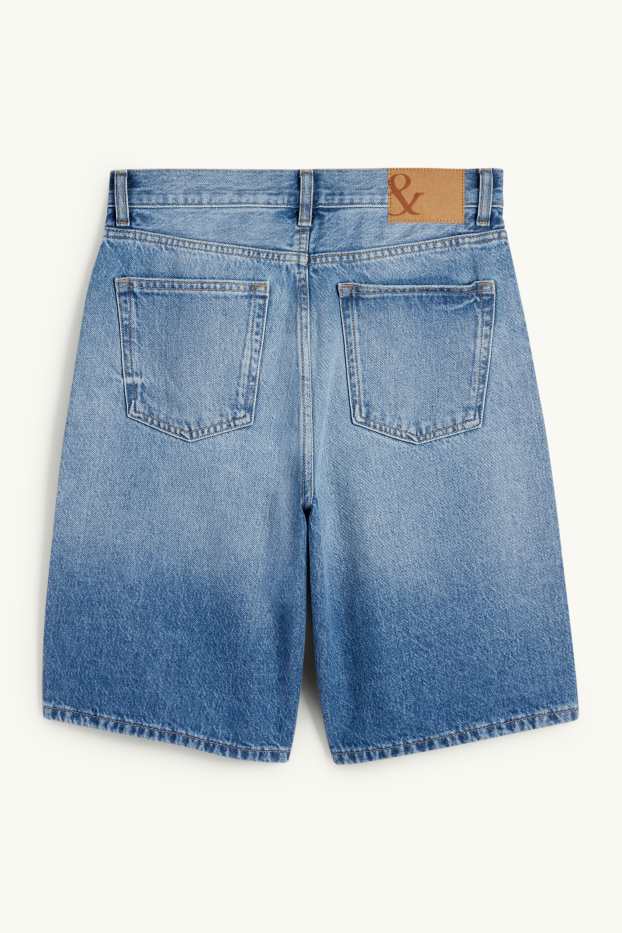 Damen - Jorts - Mid Waist - jeansblau