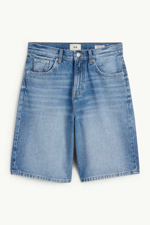 Damen - Jorts - Mid Waist - jeansblau