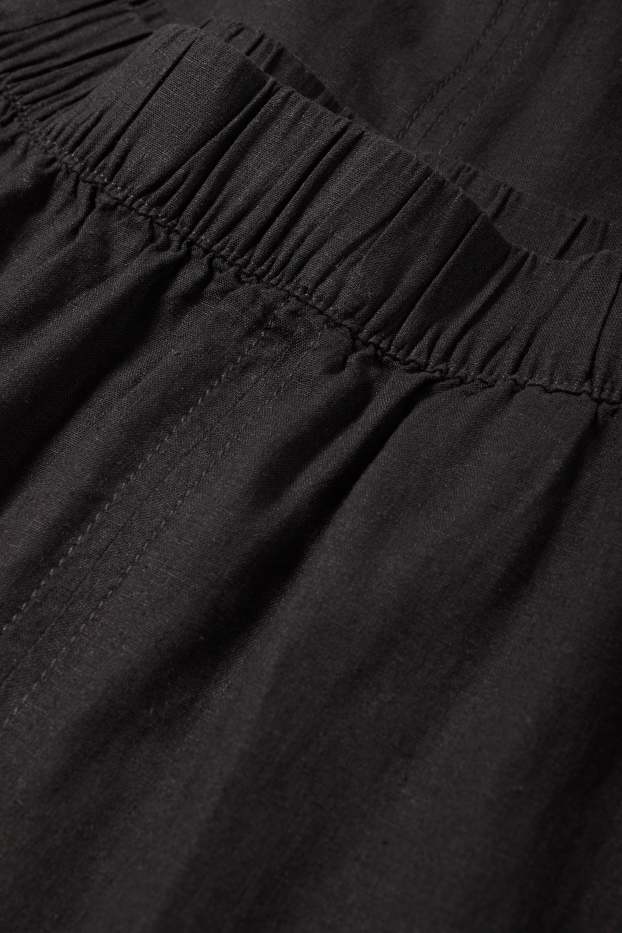 Femmes - Jupe - lin mélangé - noir