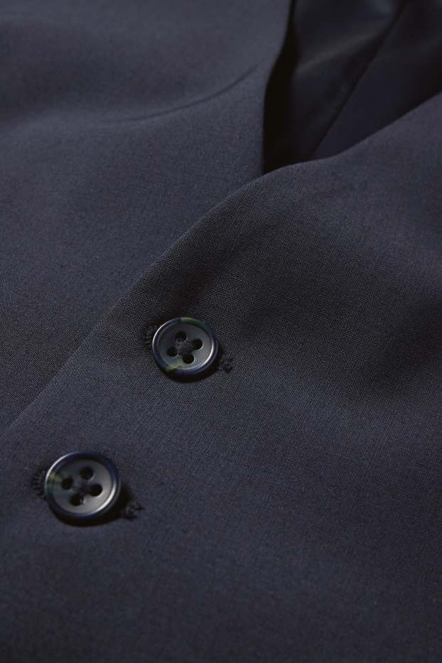 Uomo - Gilè - regular fit - Flex - misto lana vergine - blu scuro