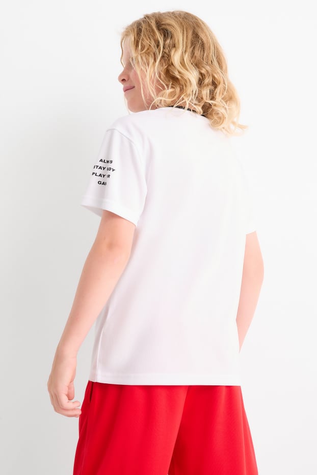 Kinder Jungen - Sneaker - Funktions-Shirt - weiss