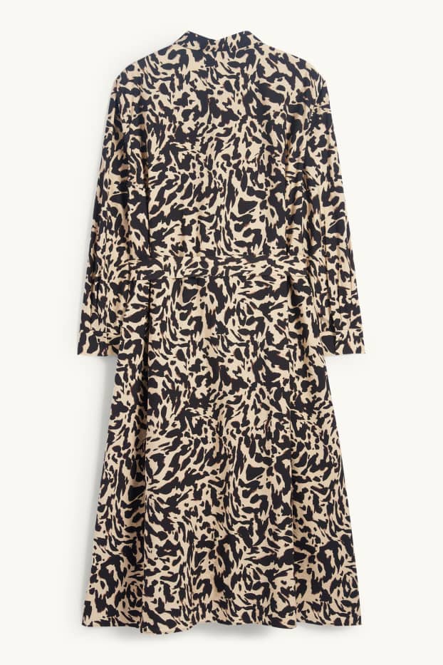 Mujer - Vestido camisero - estampado - beis