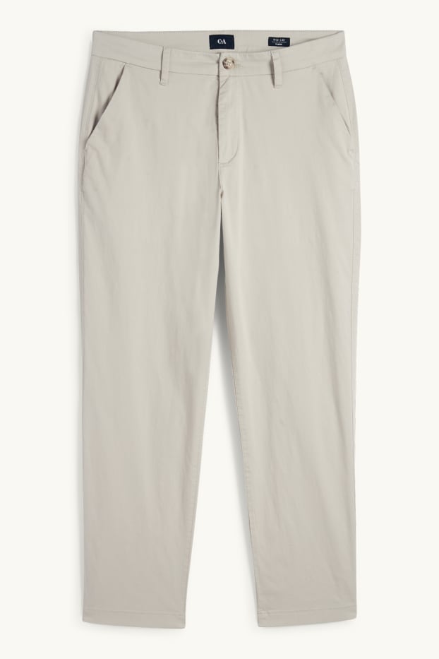 Pánské - Kalhoty chino - tapered fit - světle béžová