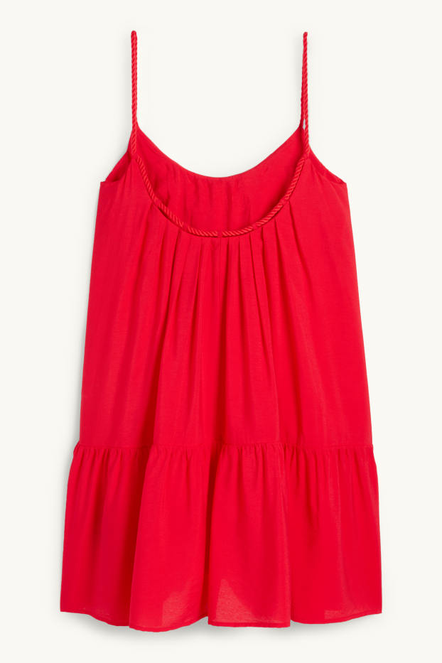 Dames - A-lijn-jurk - rood