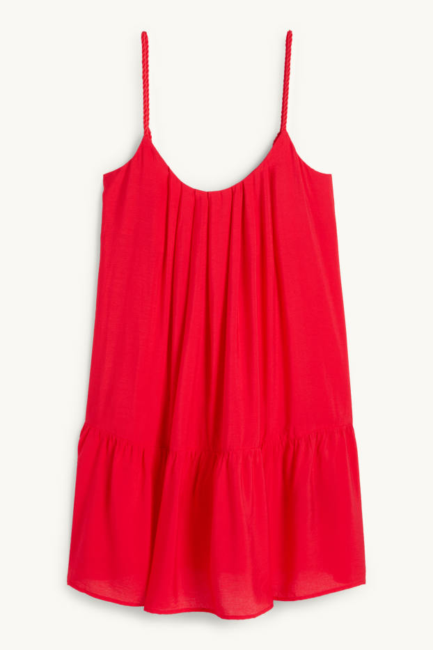 Dames - A-lijn-jurk - rood