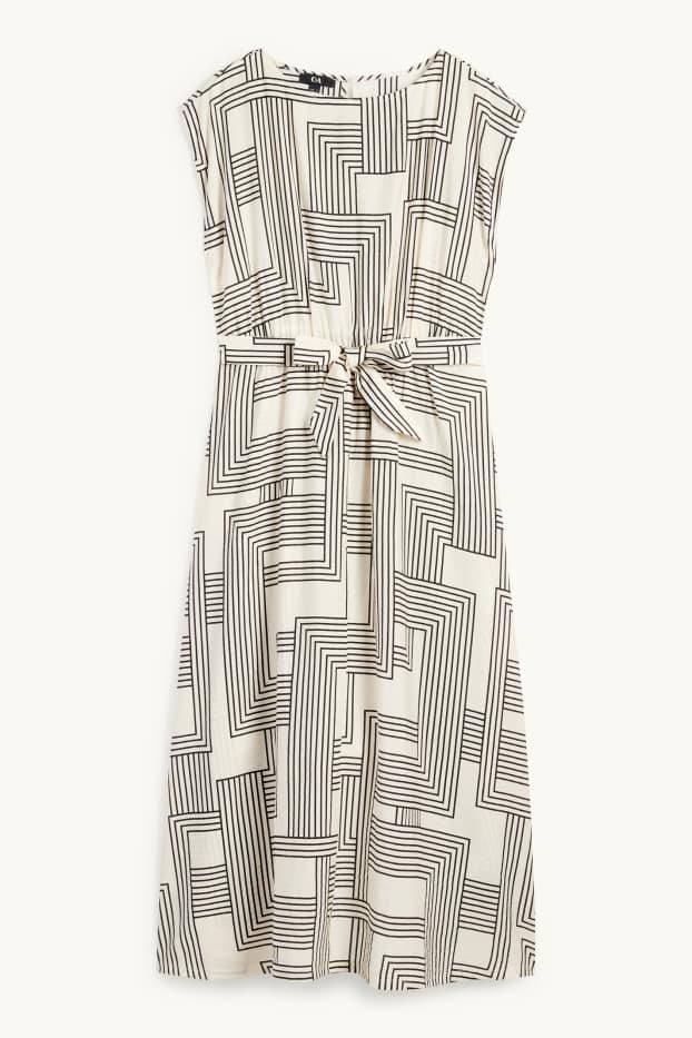 Mujer - Vestido fit & flare - estampado - blanco / negro