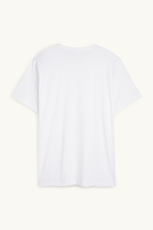 Pánské - Tričko - regular fit - bílá