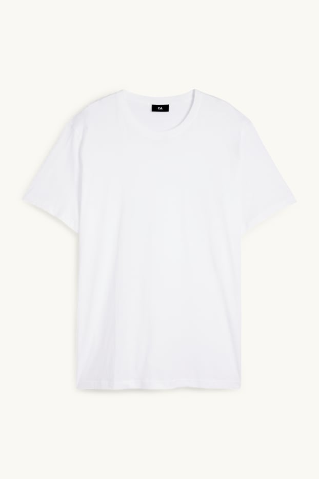 Pánské - Tričko - regular fit - bílá