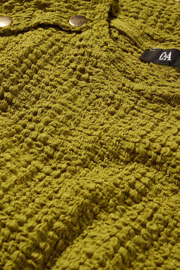 Dona - Samarreta de màniga curta - regular fit - texturada - verd