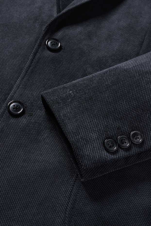 Herren - Sakko - Regular Fit - strukturiert - dunkelgrau