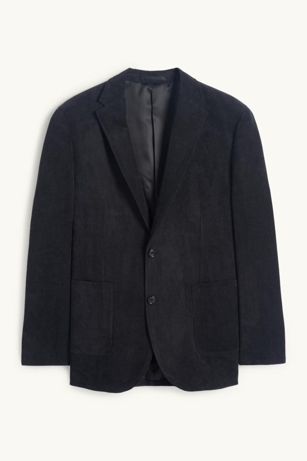 Herren - Sakko - Regular Fit - strukturiert - dunkelgrau