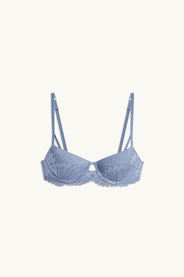 Femmes - Soutien-gorge avec armatures - DEMI - ampliforme - bleu