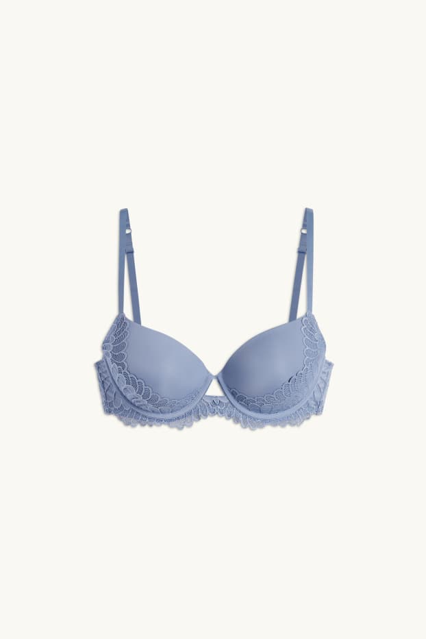 Women - Underwire bra - FULL COVERAGE - padded - blue